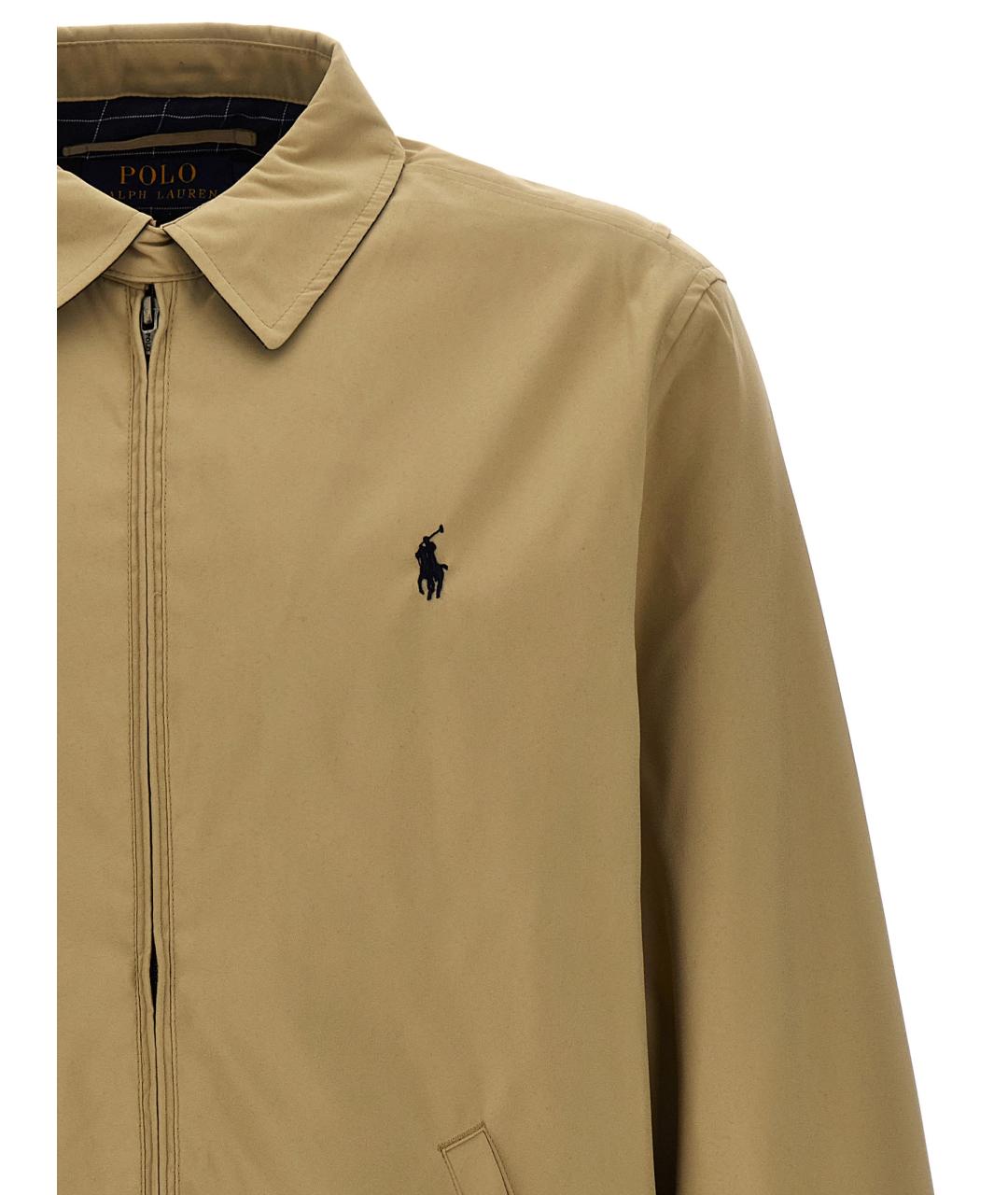 POLO RALPH LAUREN Бежевая полиэстеровая куртка, фото 3