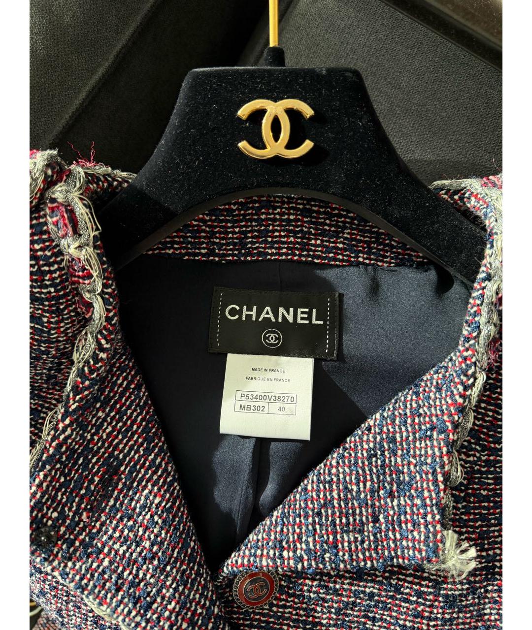 CHANEL Мульти твидовый жилет, фото 6