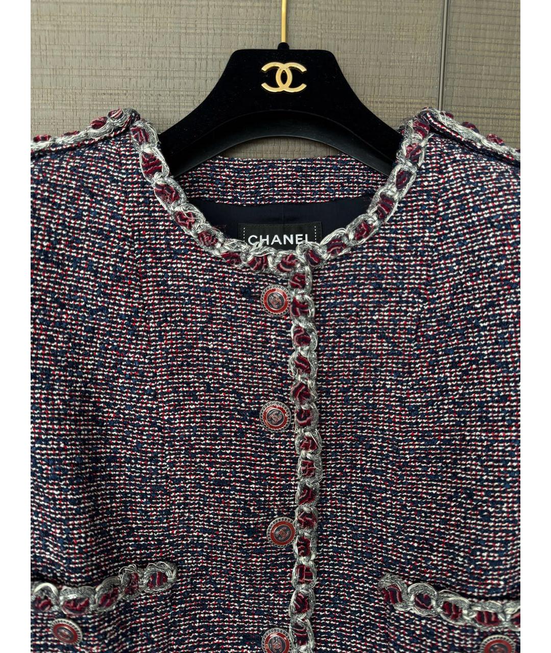 CHANEL Мульти твидовый жилет, фото 2