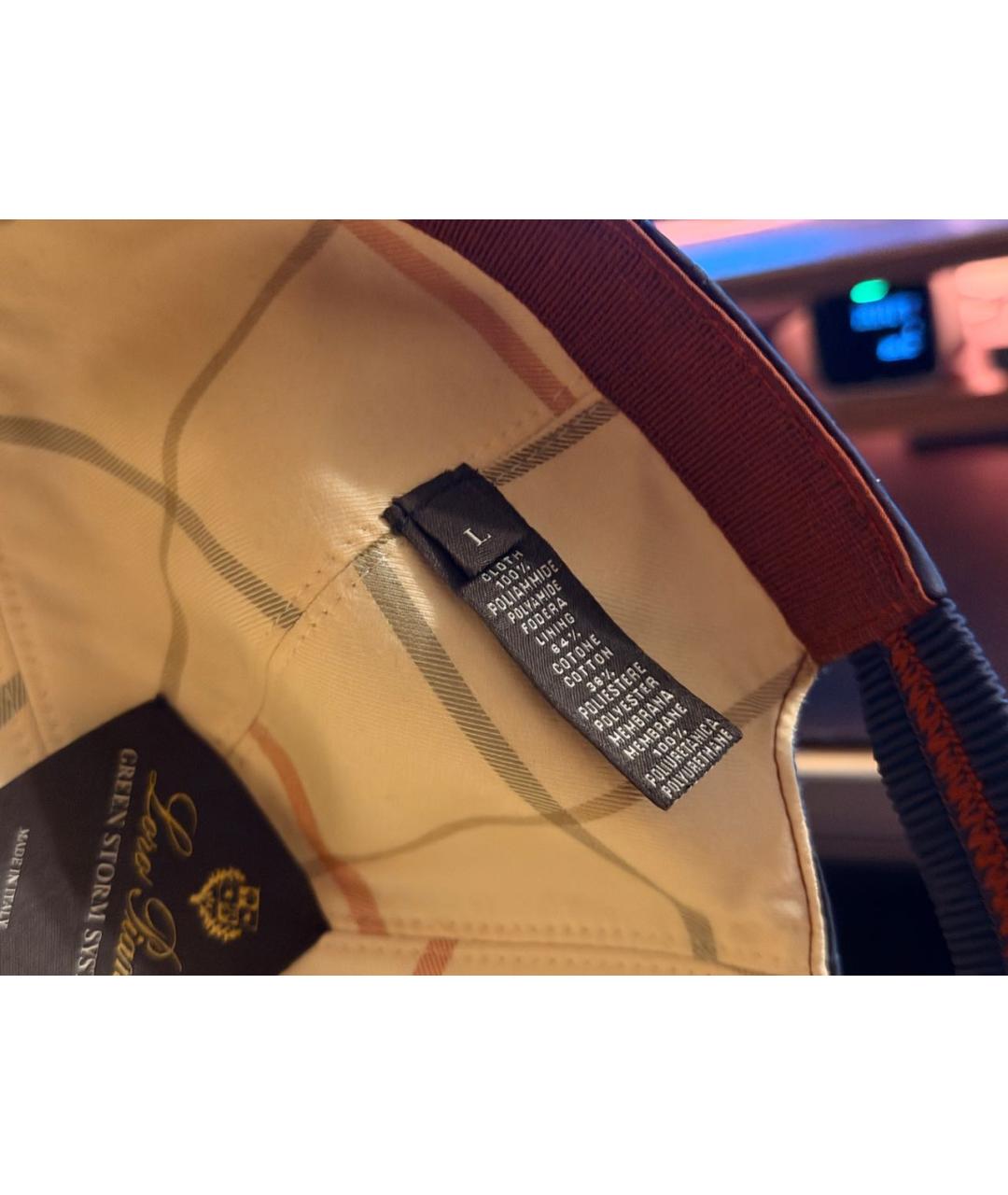 LORO PIANA Темно-синяя синтетическая кепка/бейсболка, фото 7
