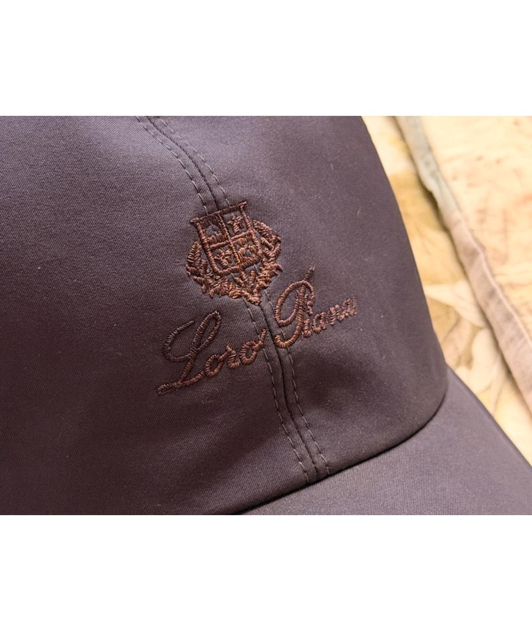 LORO PIANA Темно-синяя синтетическая кепка/бейсболка, фото 4