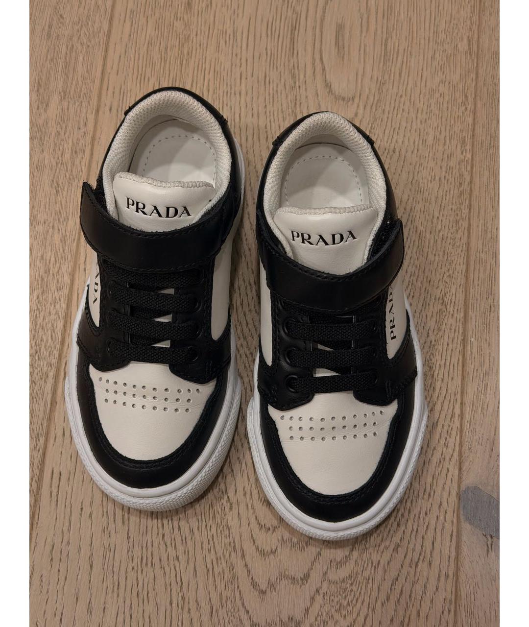 PRADA Белые кожаные кеды, фото 2