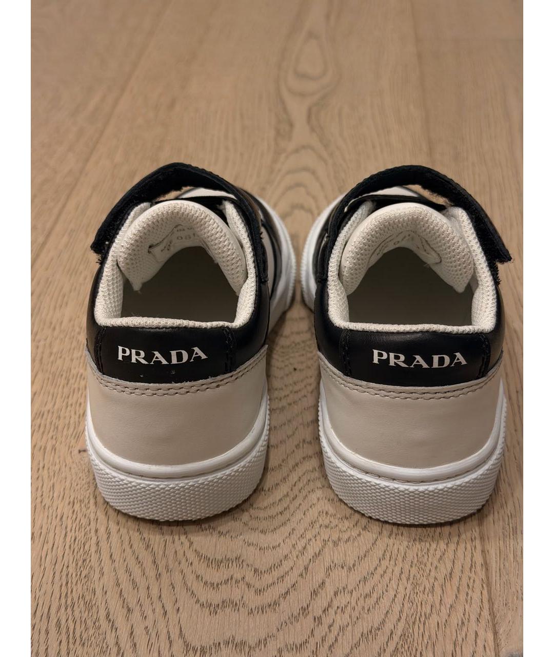 PRADA Белые кожаные кеды, фото 4