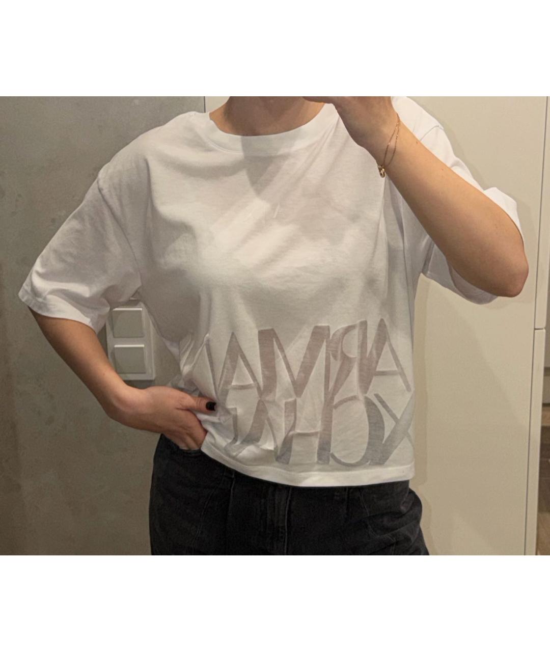ARMANI EXCHANGE Белая льняная футболка, фото 3