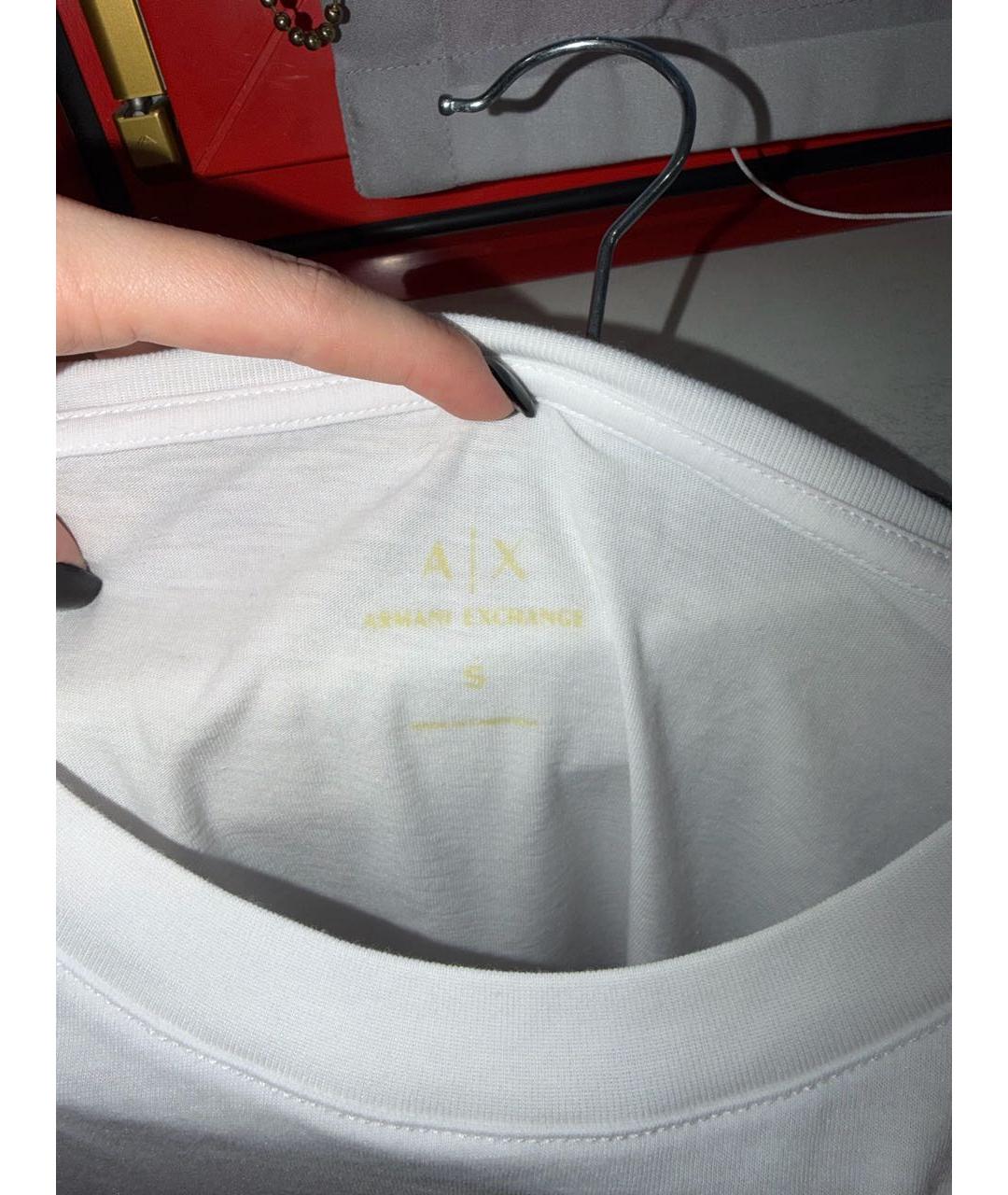 ARMANI EXCHANGE Белая льняная футболка, фото 2