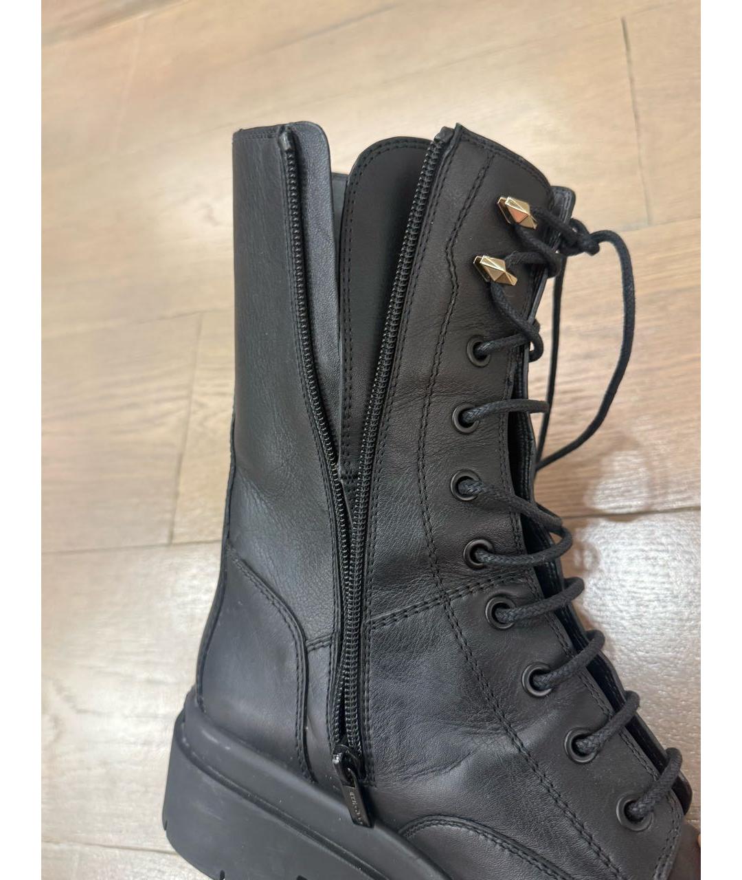 JIMMY CHOO Черные кожаные ботинки, фото 4