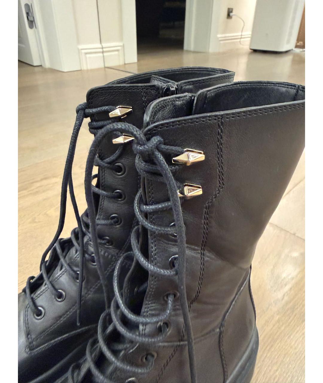JIMMY CHOO Черные кожаные ботинки, фото 5