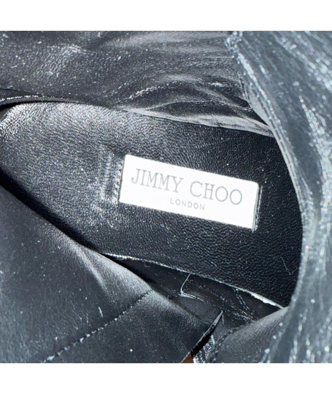 JIMMY CHOO Черные кожаные ботинки, фото 7