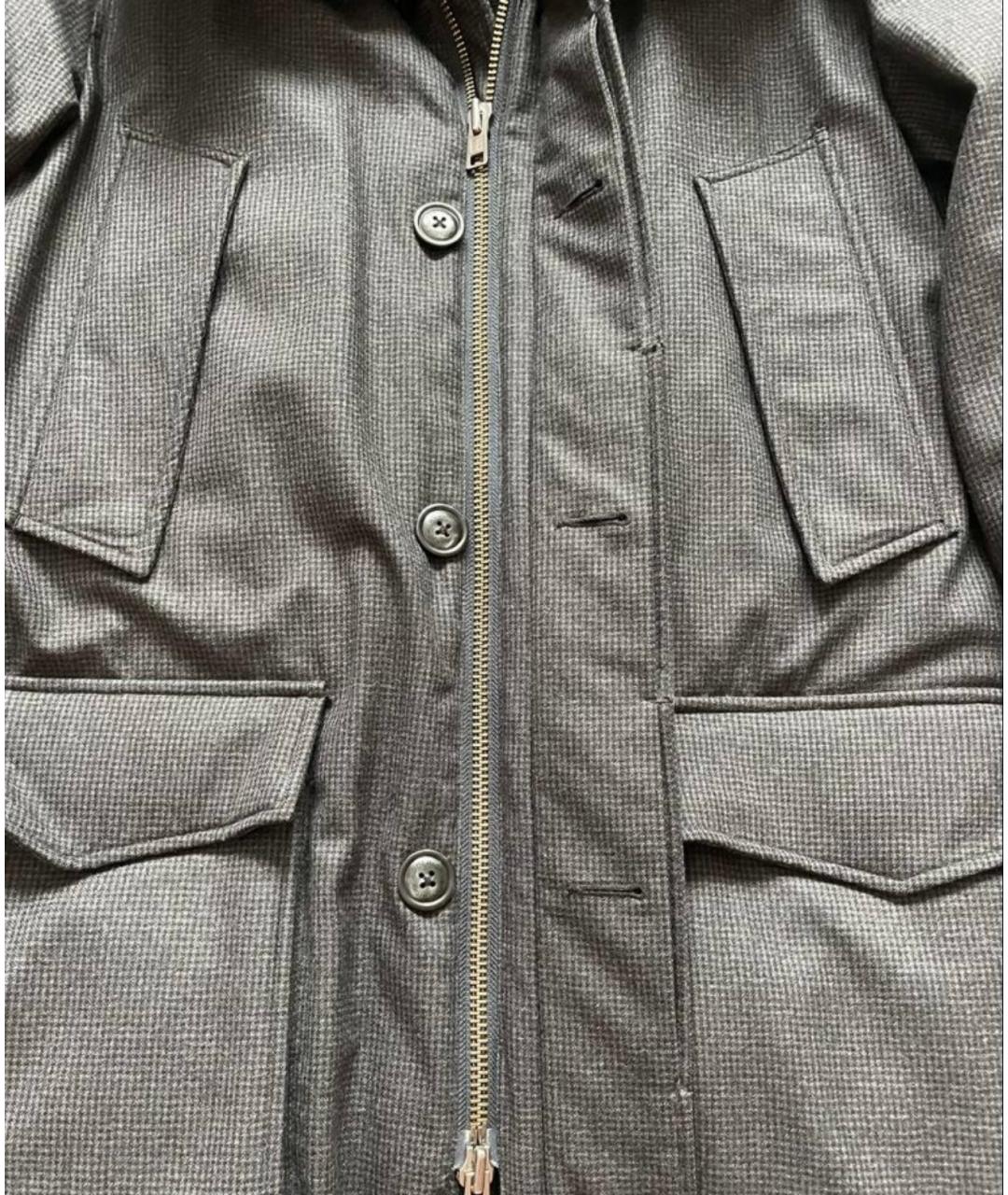 WOOLRICH Серая шерстяная куртка, фото 4