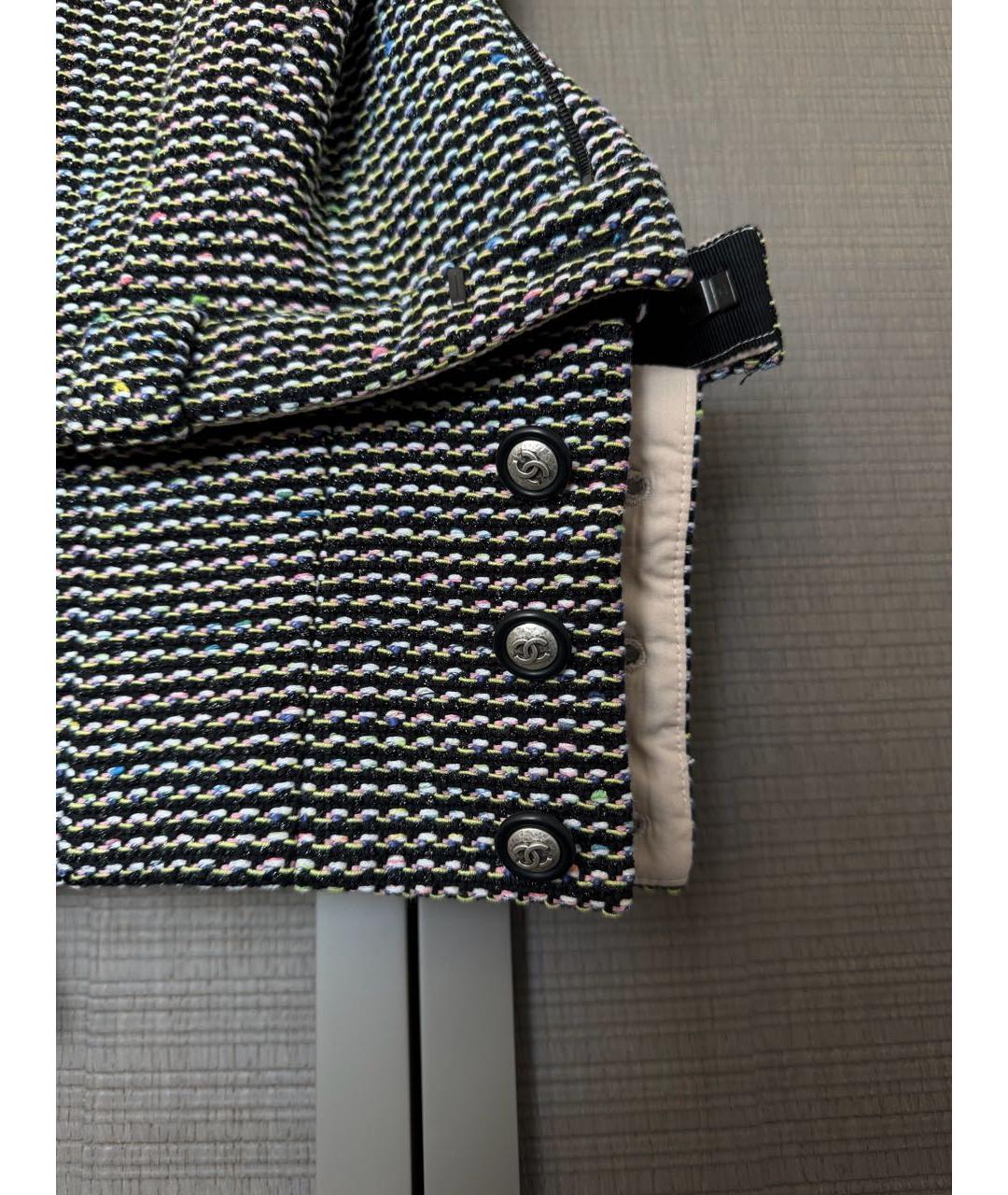 CHANEL Мульти твидовые брюки широкие, фото 3