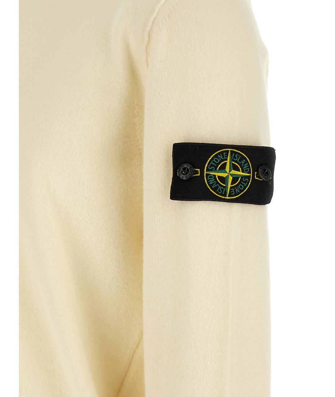 STONE ISLAND Белый шерстяной джемпер / свитер, фото 5