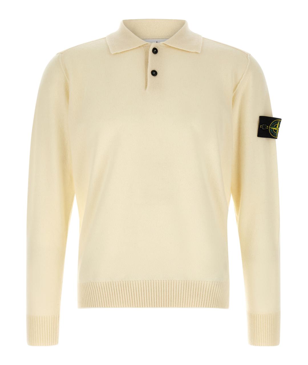 STONE ISLAND Белый шерстяной джемпер / свитер, фото 1