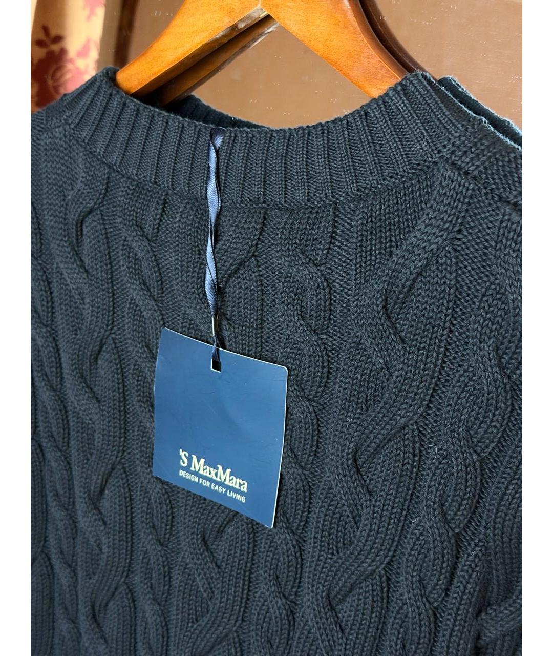 'S MAX MARA Черная хлопковая жилетка, фото 3