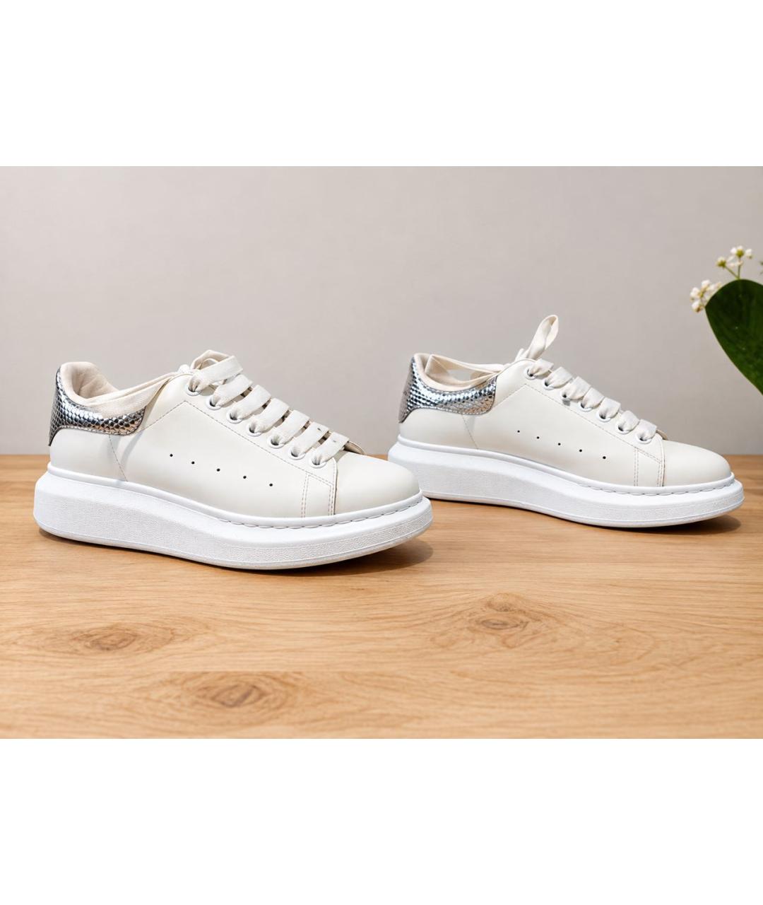 ALEXANDER MCQUEEN Белые кожаные кеды, фото 6