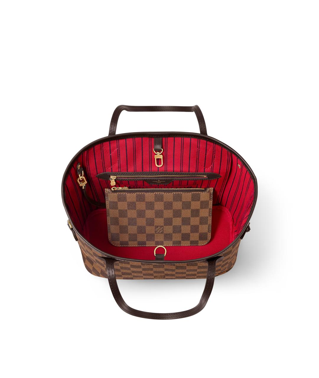 LOUIS VUITTON Коричневая сумка тоут из канвы, фото 3