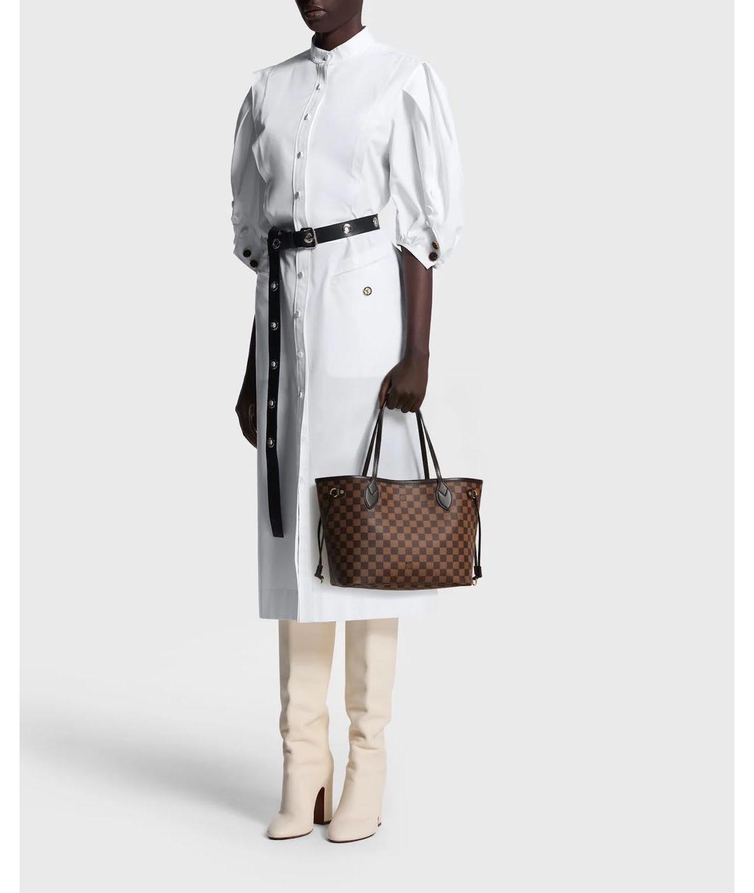 LOUIS VUITTON Коричневая сумка тоут из канвы, фото 5