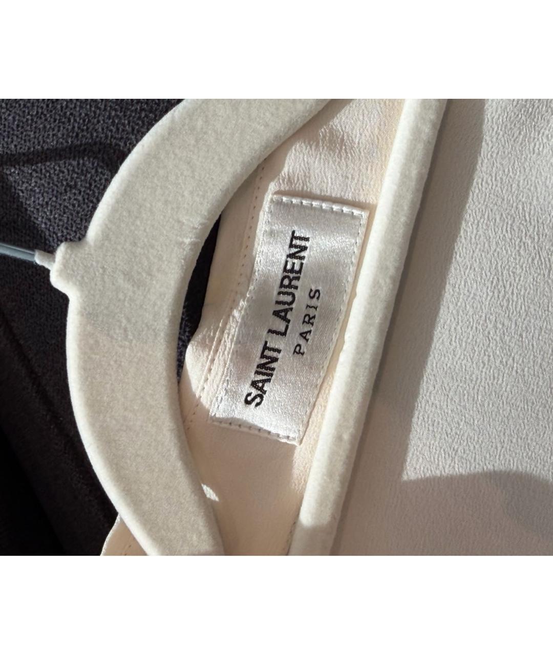 SAINT LAURENT Бежевая блузы, фото 6