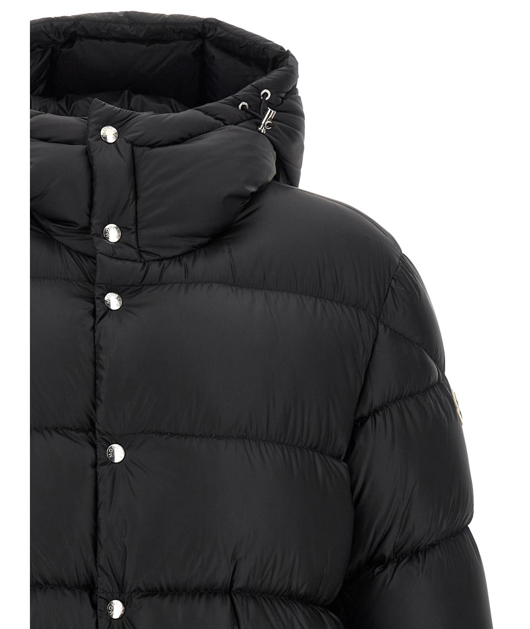 MONCLER Черный полиамидовый пуховик, фото 3
