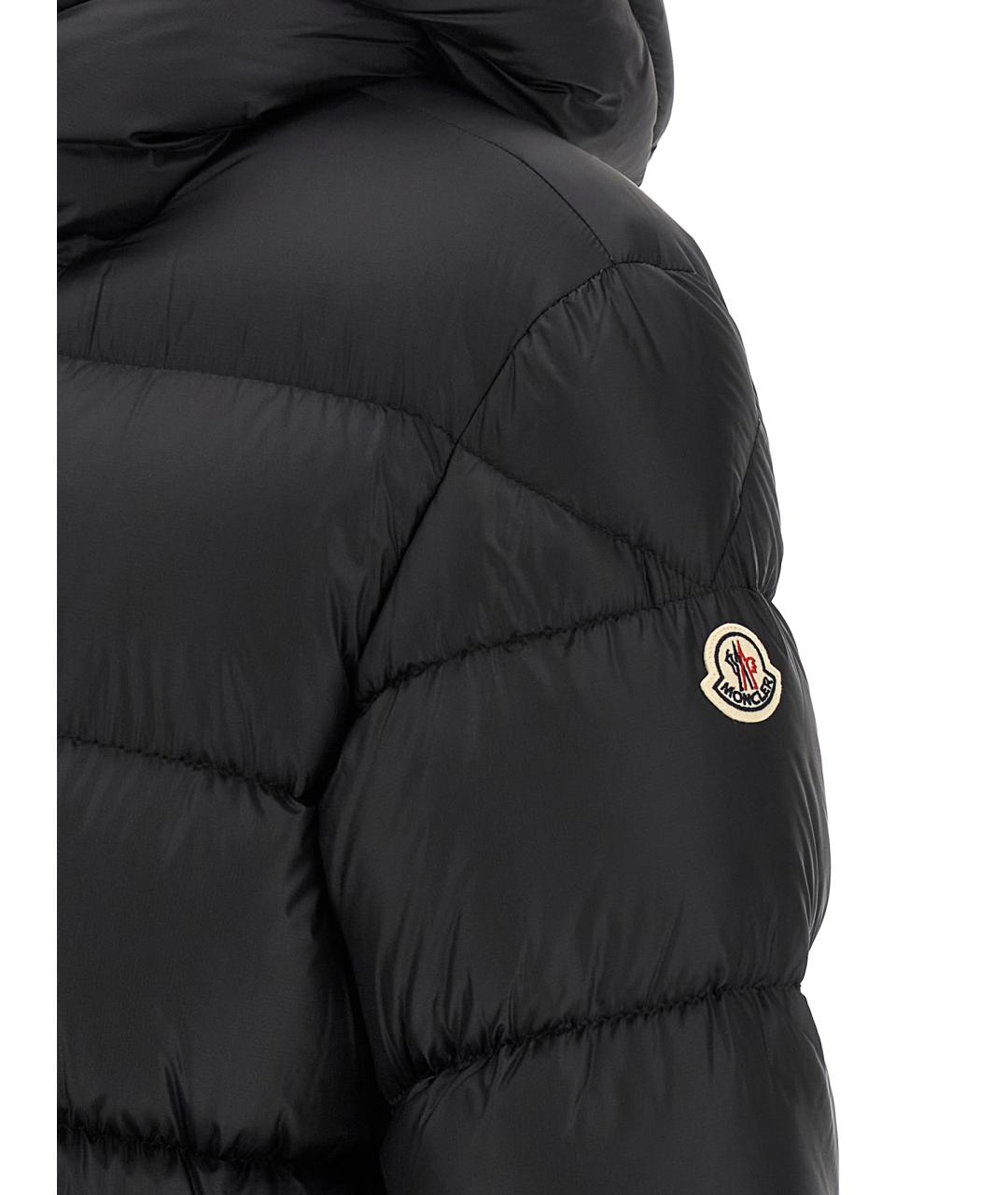 MONCLER Черный полиамидовый пуховик, фото 4