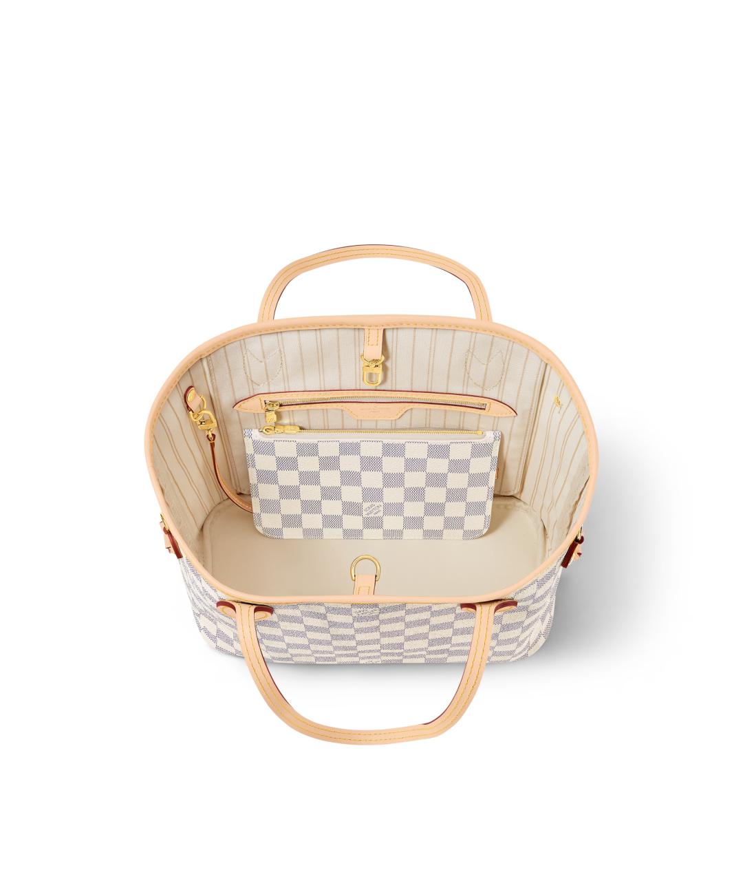 LOUIS VUITTON Белая сумка тоут из канвы, фото 3