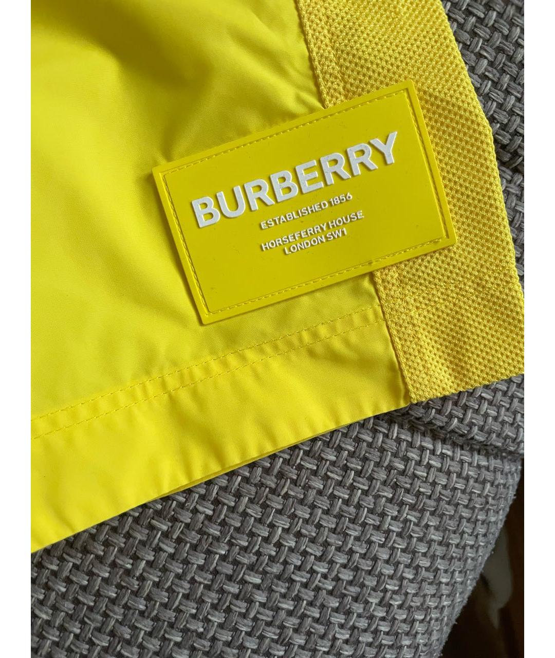 BURBERRY Желтые детские шорты, фото 4