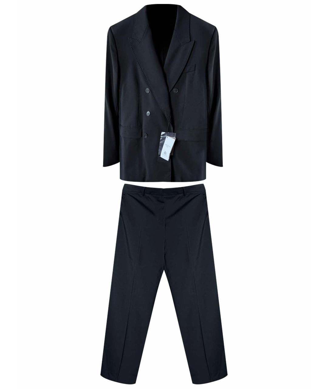 WEEKEND MAX MARA Черный шерстяной костюм с брюками, фото 1
