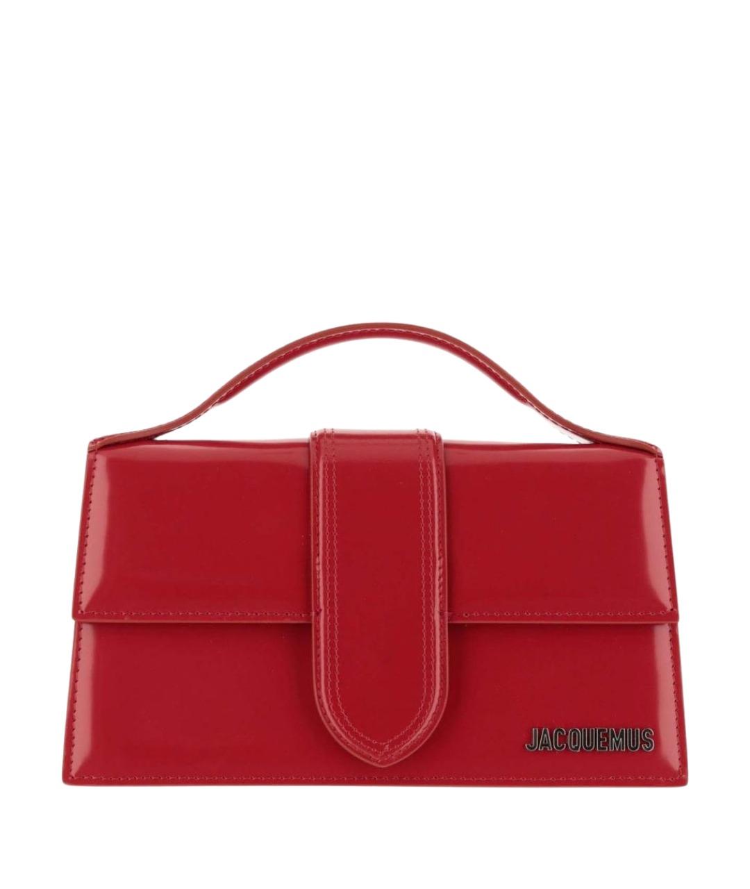 JACQUEMUS Красная кожаная сумка с короткими ручками, фото 1