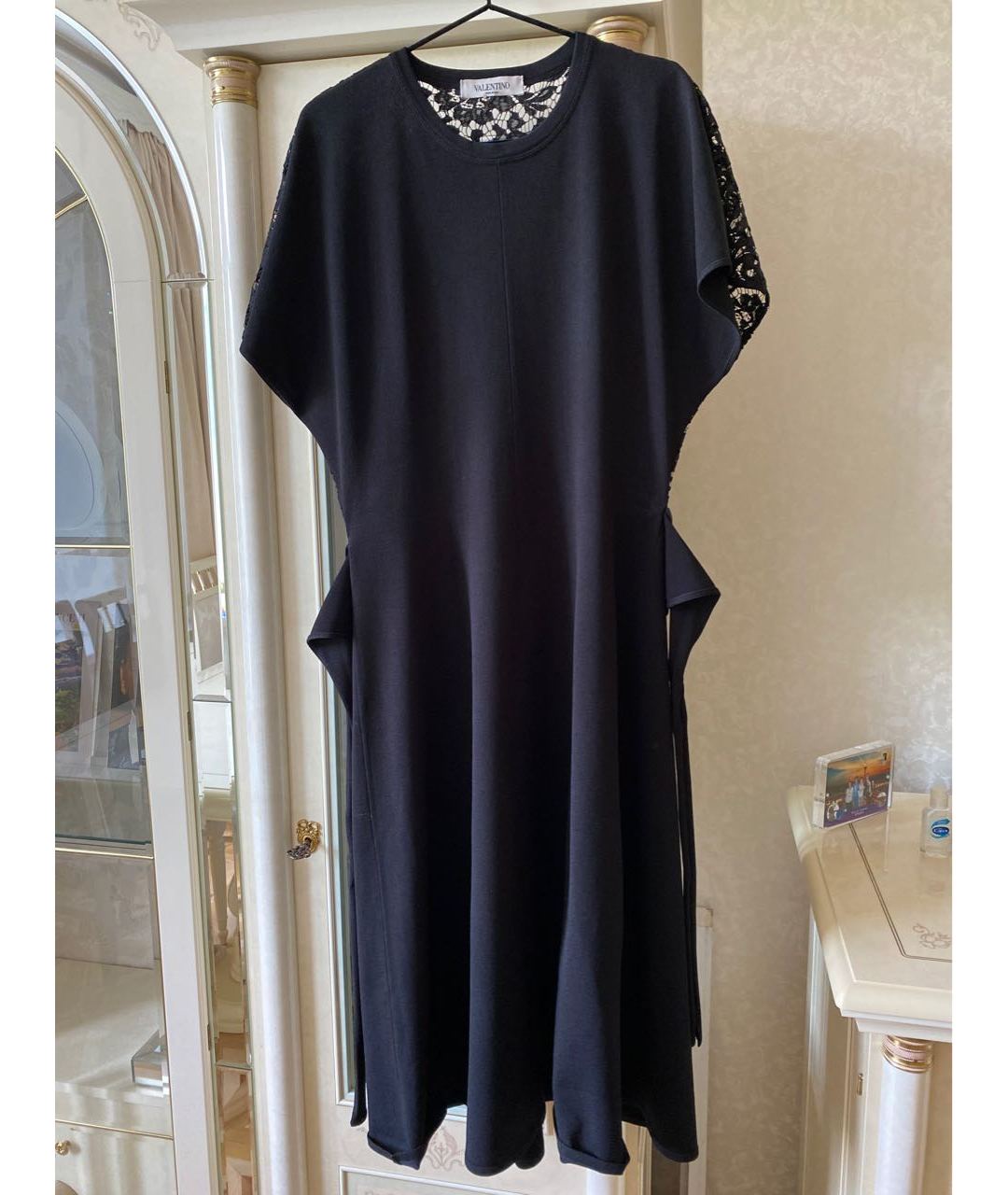 VALENTINO Черное вискозное коктейльное платье, фото 5