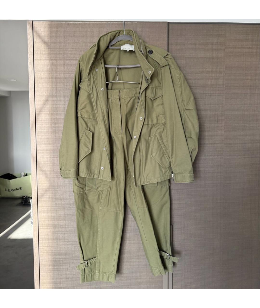 3.1 PHILLIP LIM Хаки деним костюм с брюками, фото 9