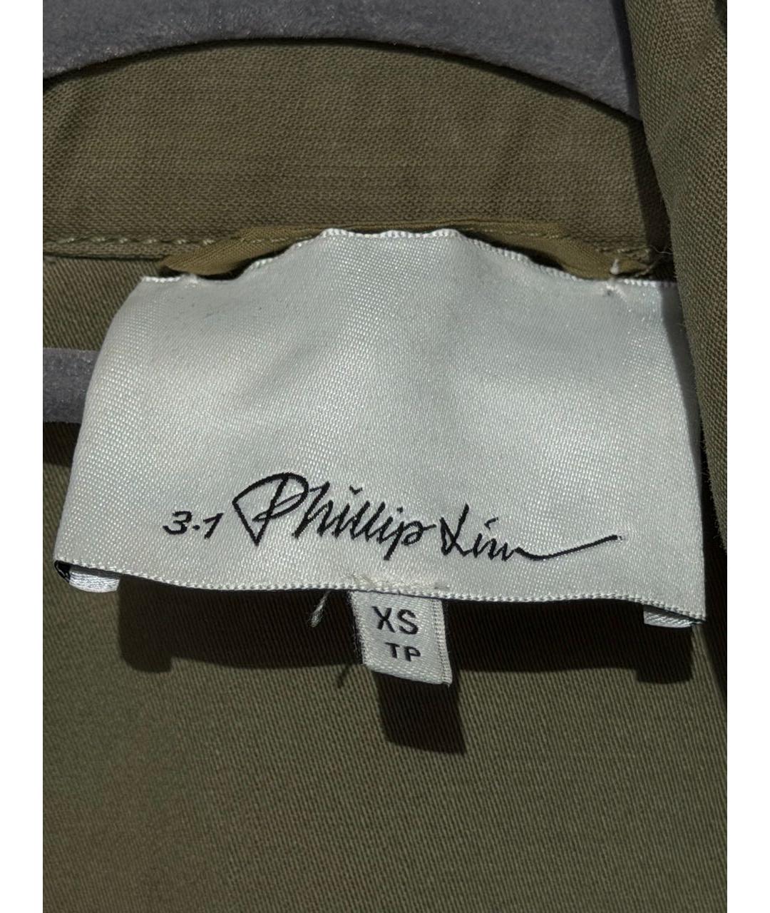 3.1 PHILLIP LIM Хаки деним костюм с брюками, фото 3
