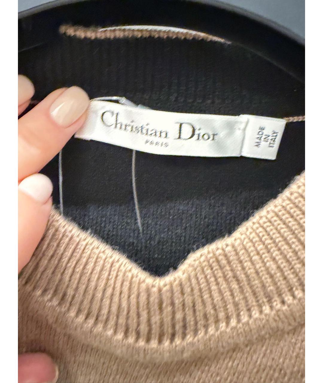 CHRISTIAN DIOR Коричневая шерстяная жилетка, фото 4