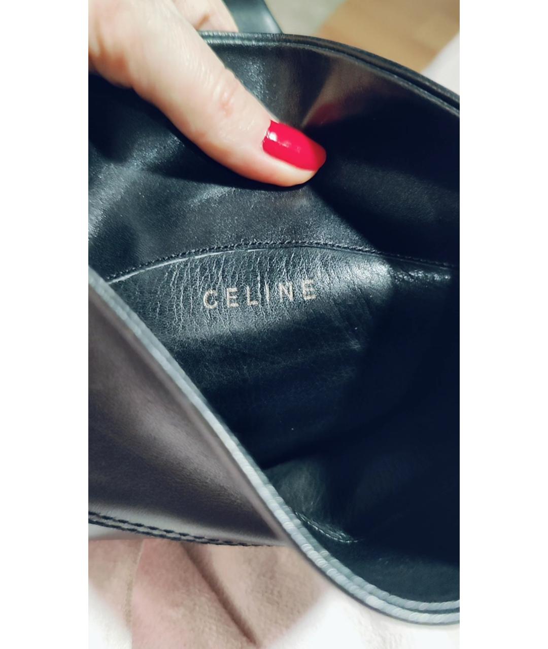 CELINE Черные кожаные сапоги, фото 7