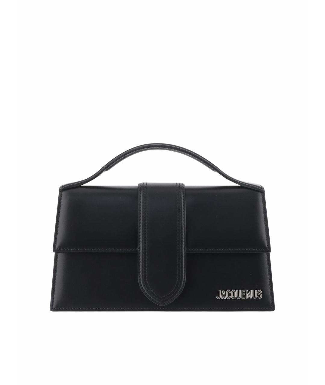 JACQUEMUS Черная кожаная сумка через плечо, фото 1