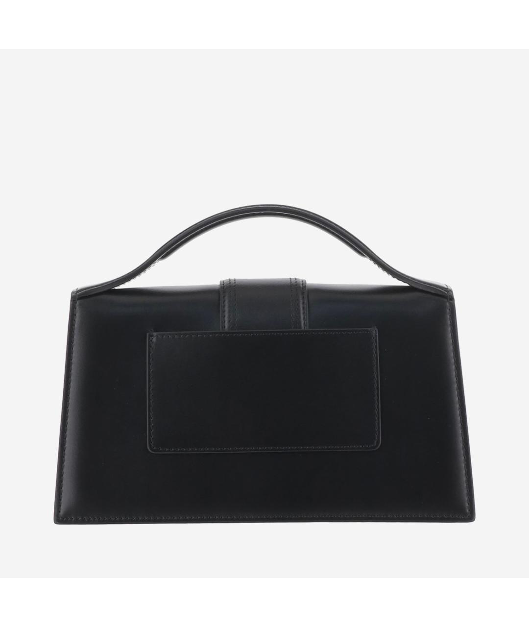 JACQUEMUS Черная кожаная сумка через плечо, фото 3