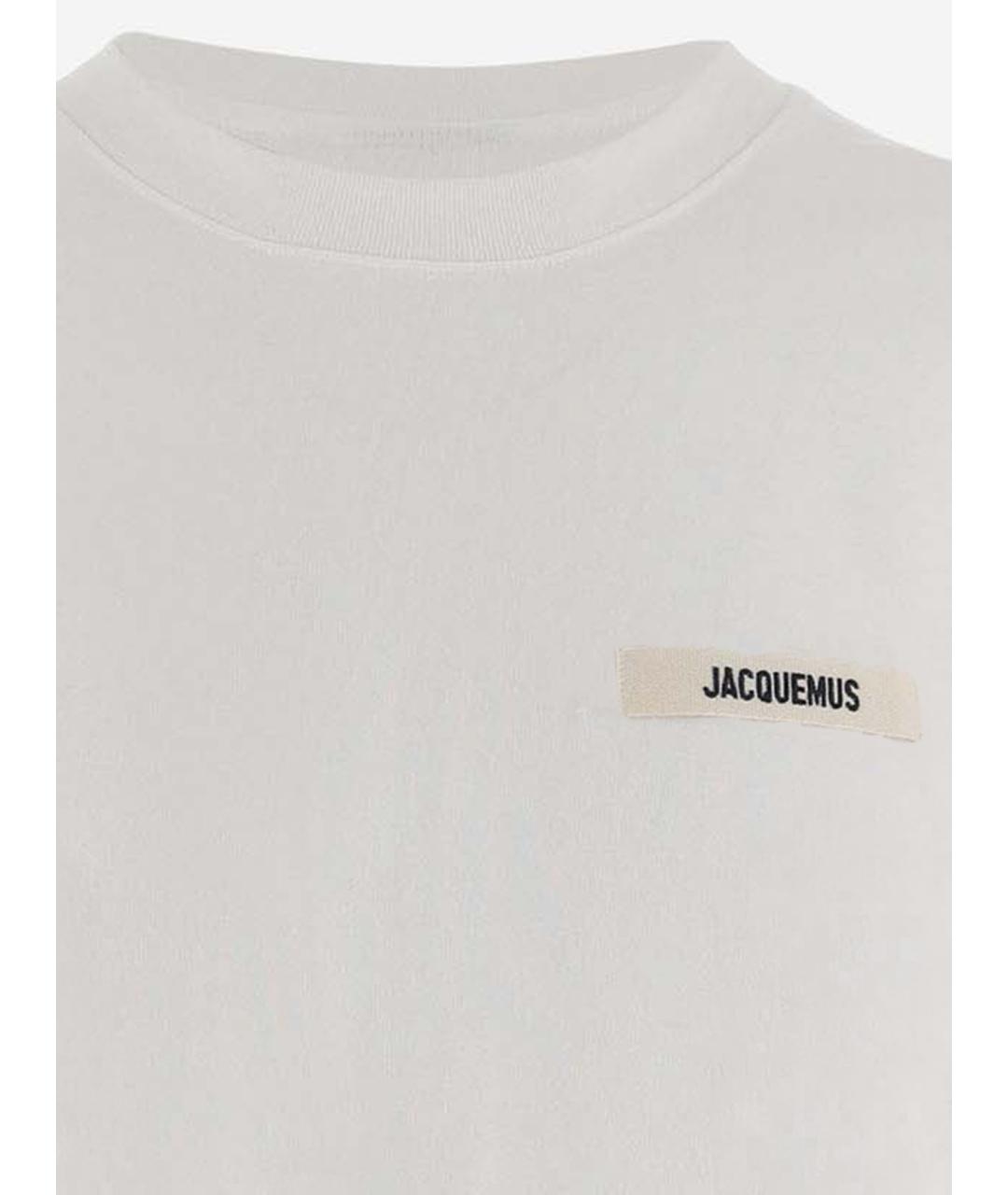 JACQUEMUS Белая хлопковая футболка, фото 3