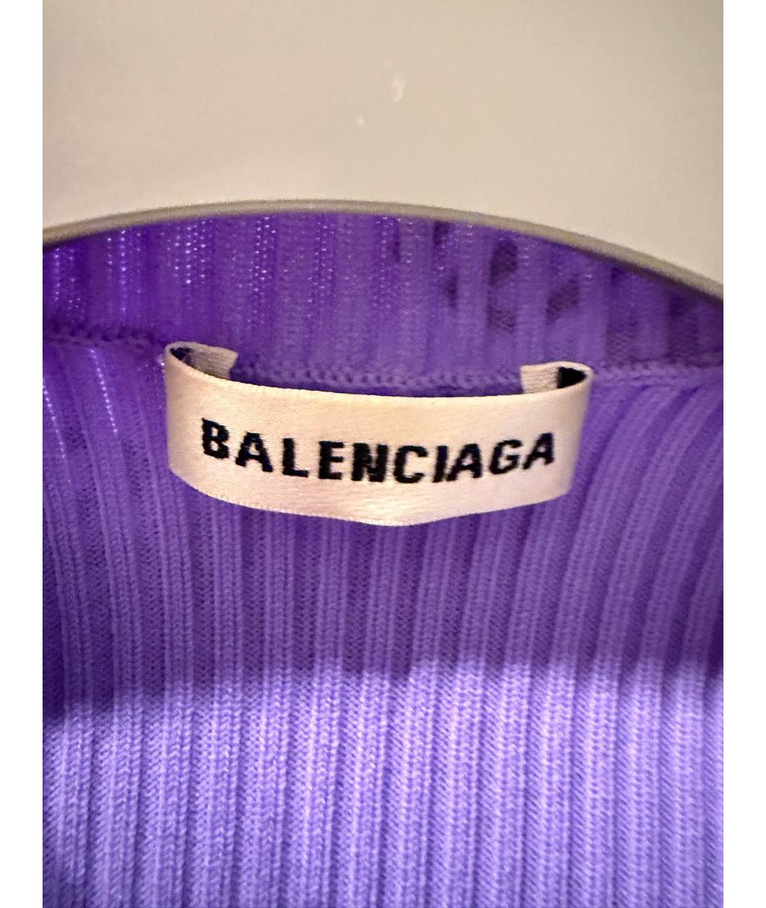 BALENCIAGA Фиолетовая полиэстеровая водолазка, фото 3
