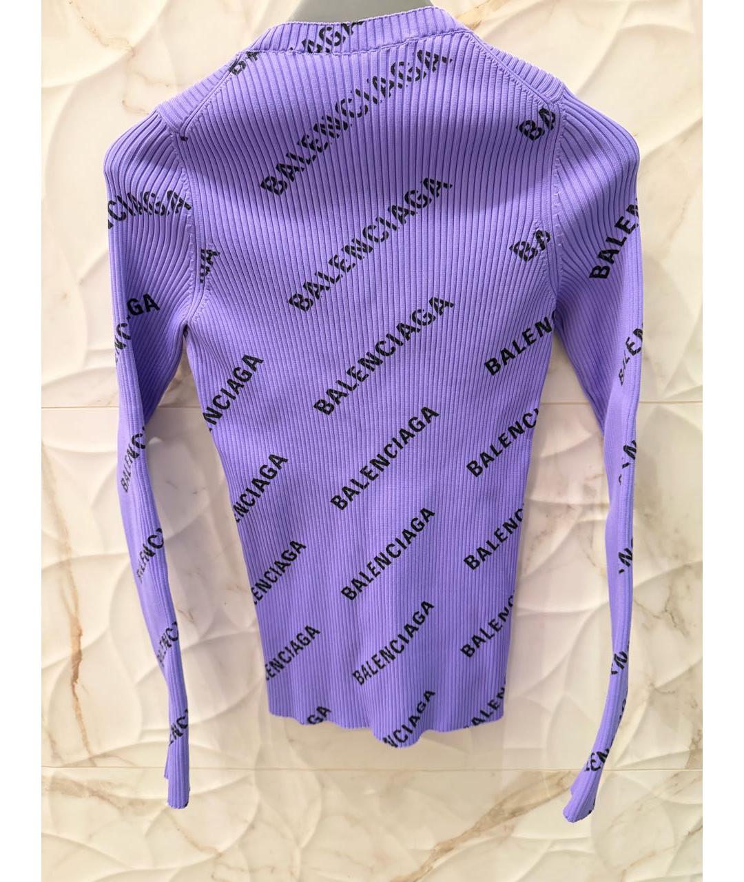 BALENCIAGA Фиолетовая полиэстеровая водолазка, фото 2