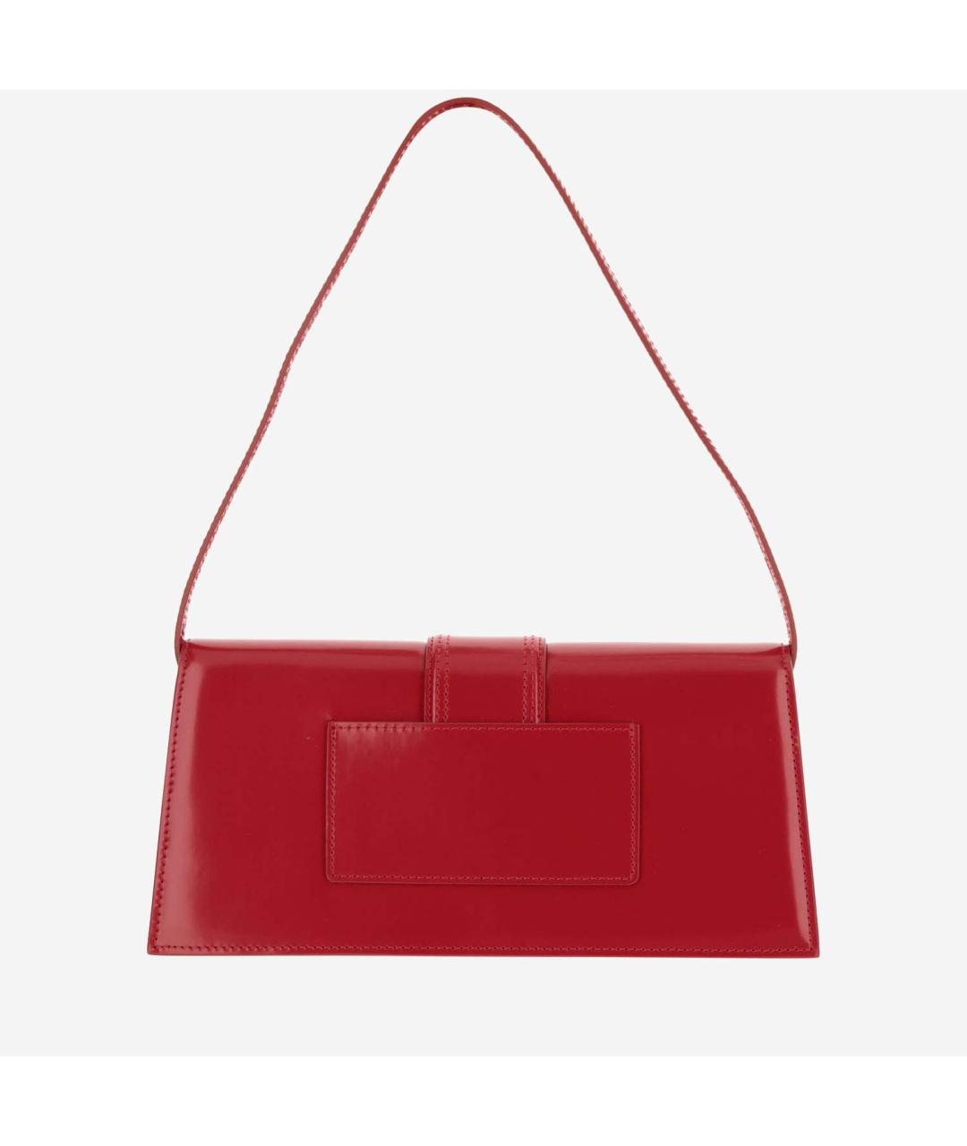 JACQUEMUS Красная кожаная сумка через плечо, фото 3