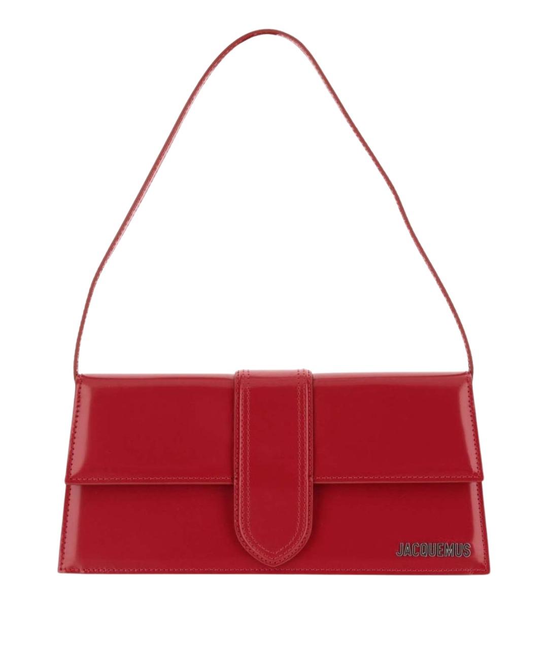 JACQUEMUS Красная кожаная сумка через плечо, фото 1