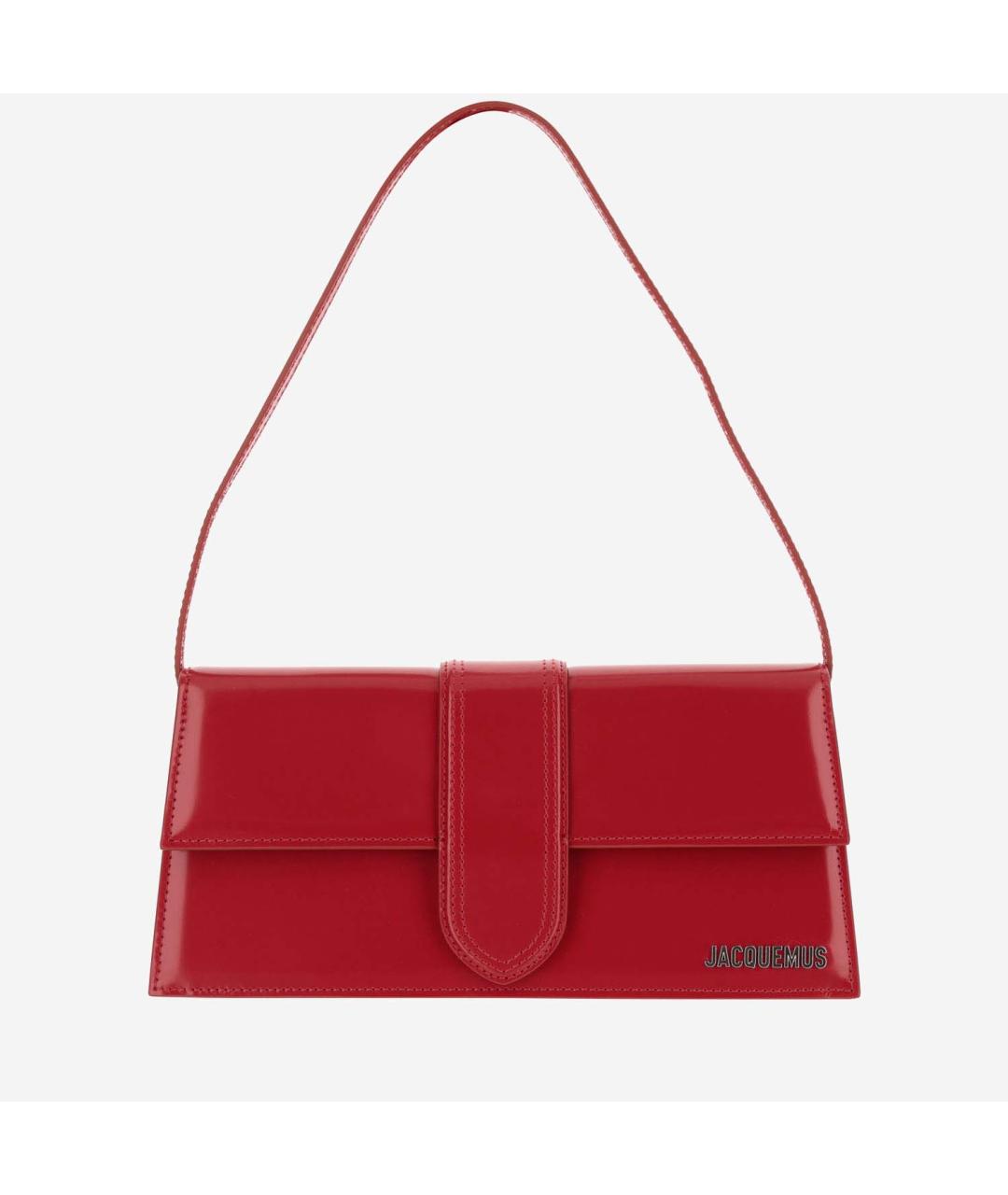 JACQUEMUS Красная кожаная сумка через плечо, фото 5