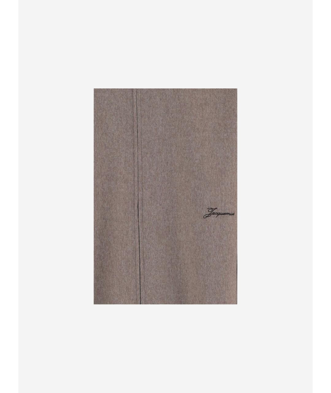 JACQUEMUS Бежевая шерстяная кэжуал рубашка, фото 3