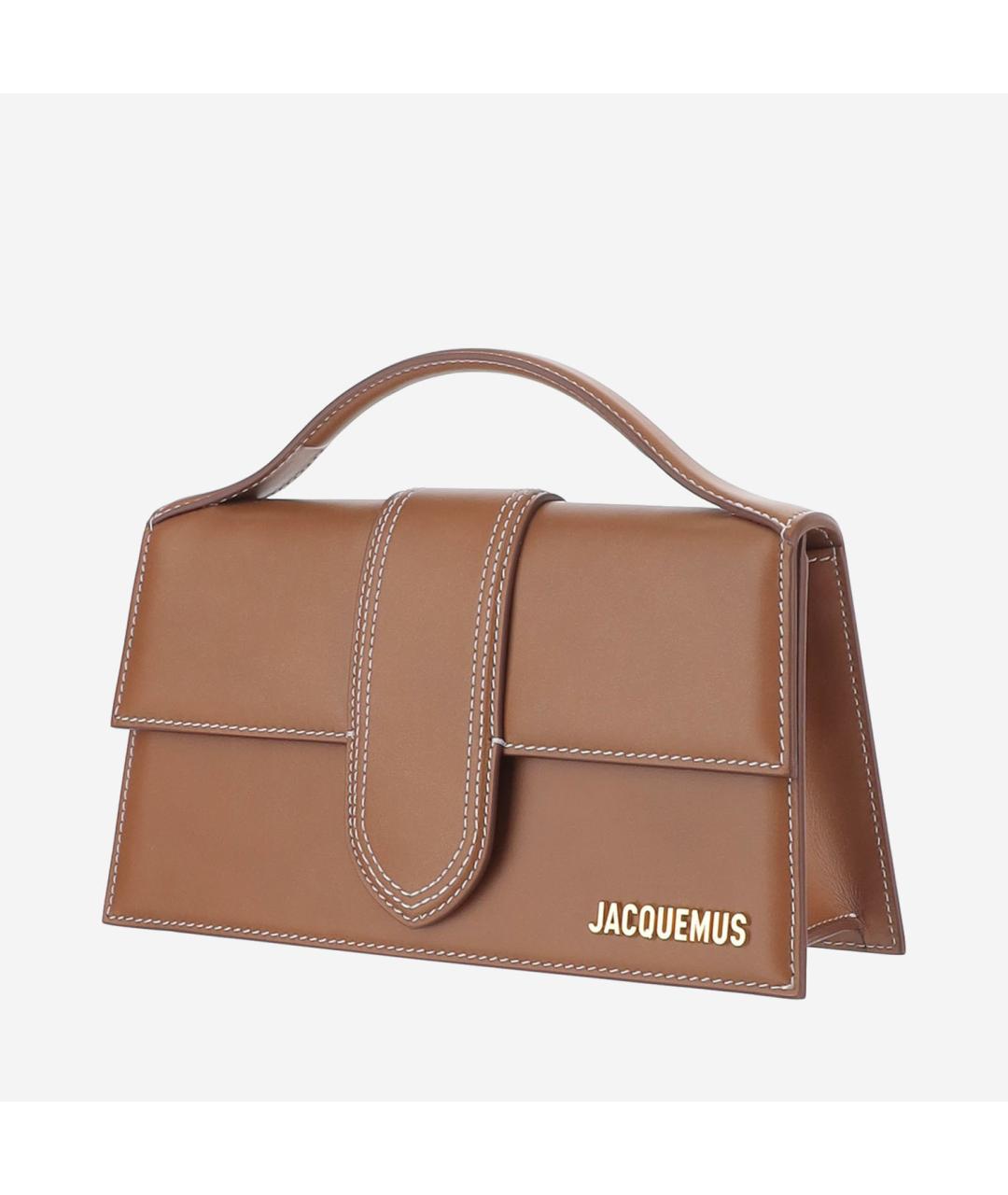 JACQUEMUS Коричневая кожаная сумка через плечо, фото 2