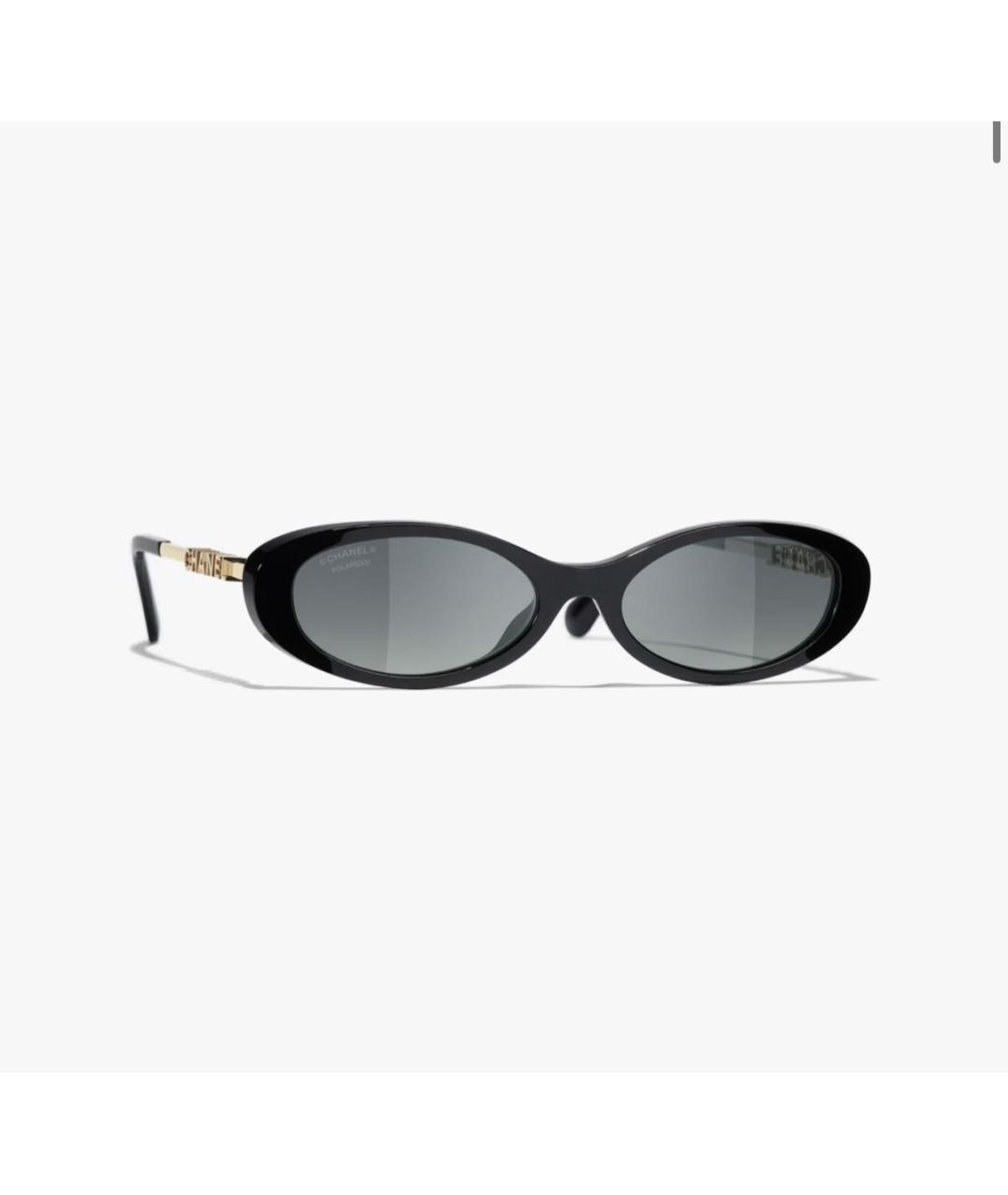 CHANEL Черные металлические солнцезащитные очки, фото 4