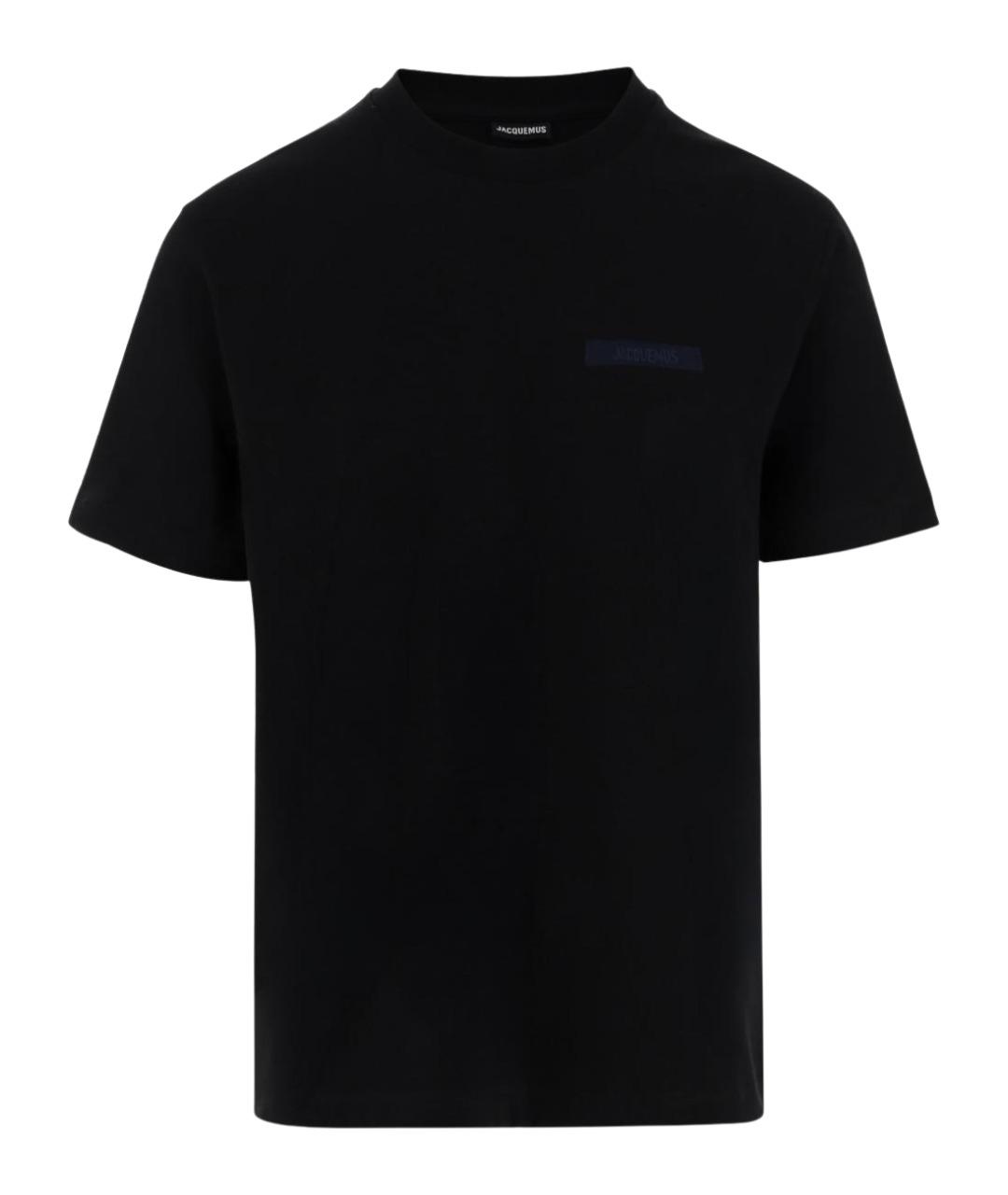 JACQUEMUS Черная хлопковая футболка, фото 1