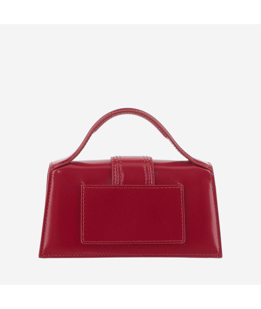 JACQUEMUS Красная кожаная сумка с короткими ручками, фото 3