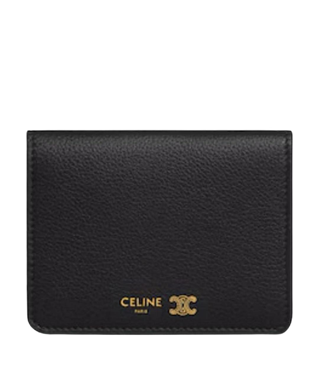 CELINE Черный кожаный кардхолдер, фото 1