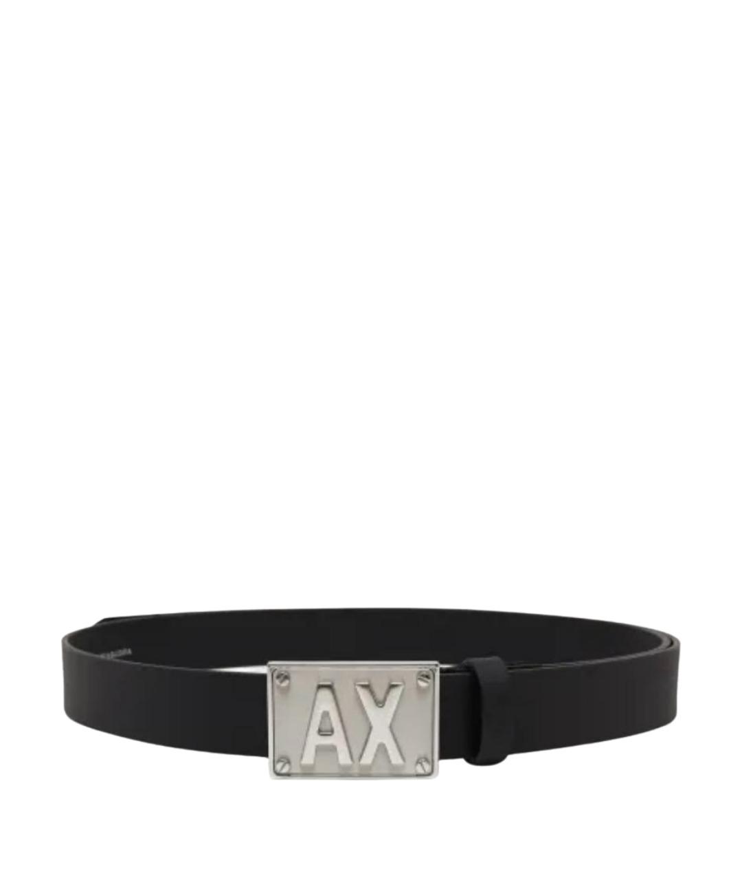 ARMANI EXCHANGE Черный кожаный ремень, фото 1