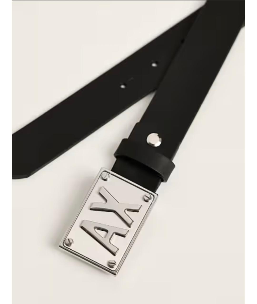 ARMANI EXCHANGE Черный кожаный ремень, фото 2