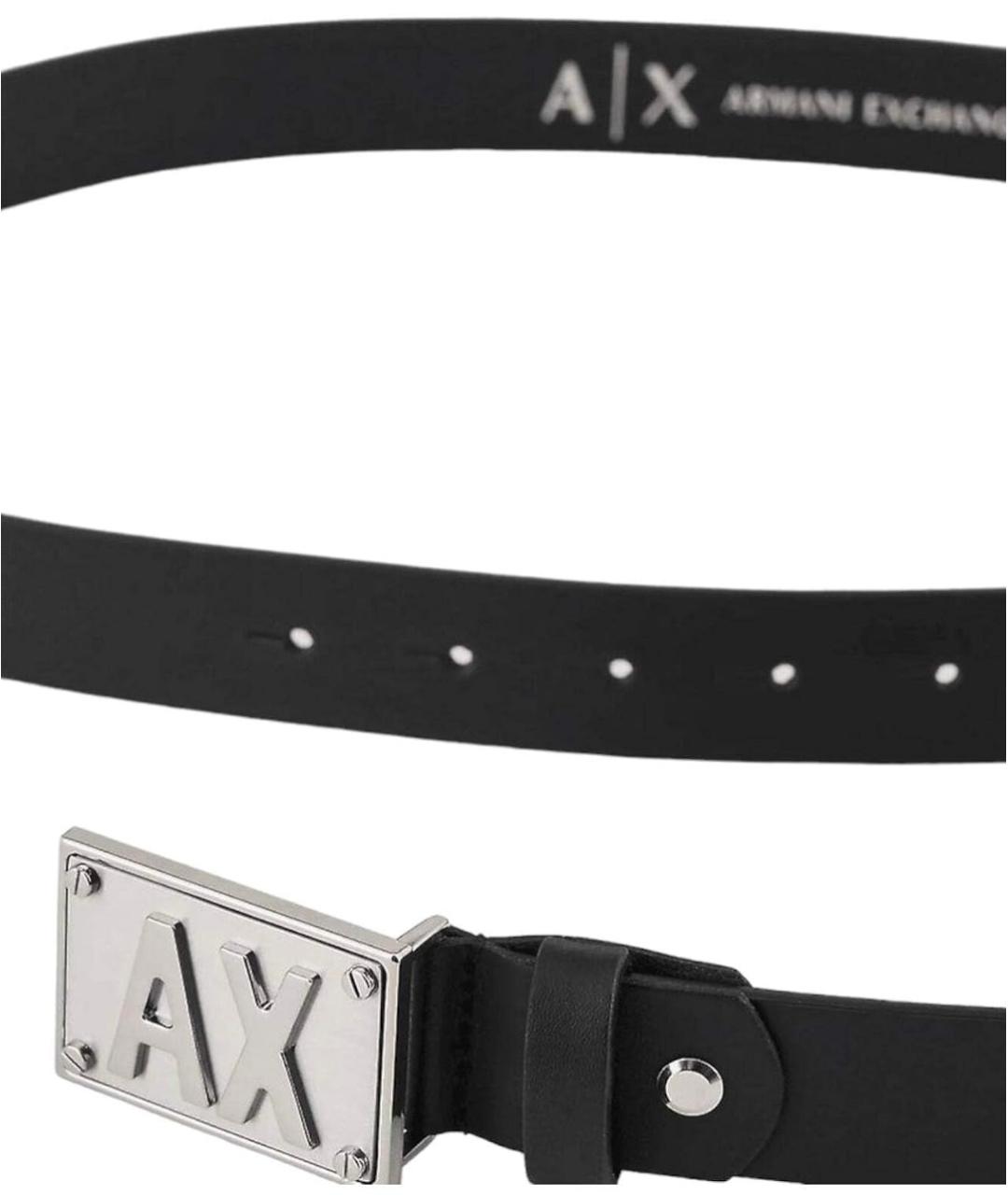 ARMANI EXCHANGE Черный кожаный ремень, фото 3