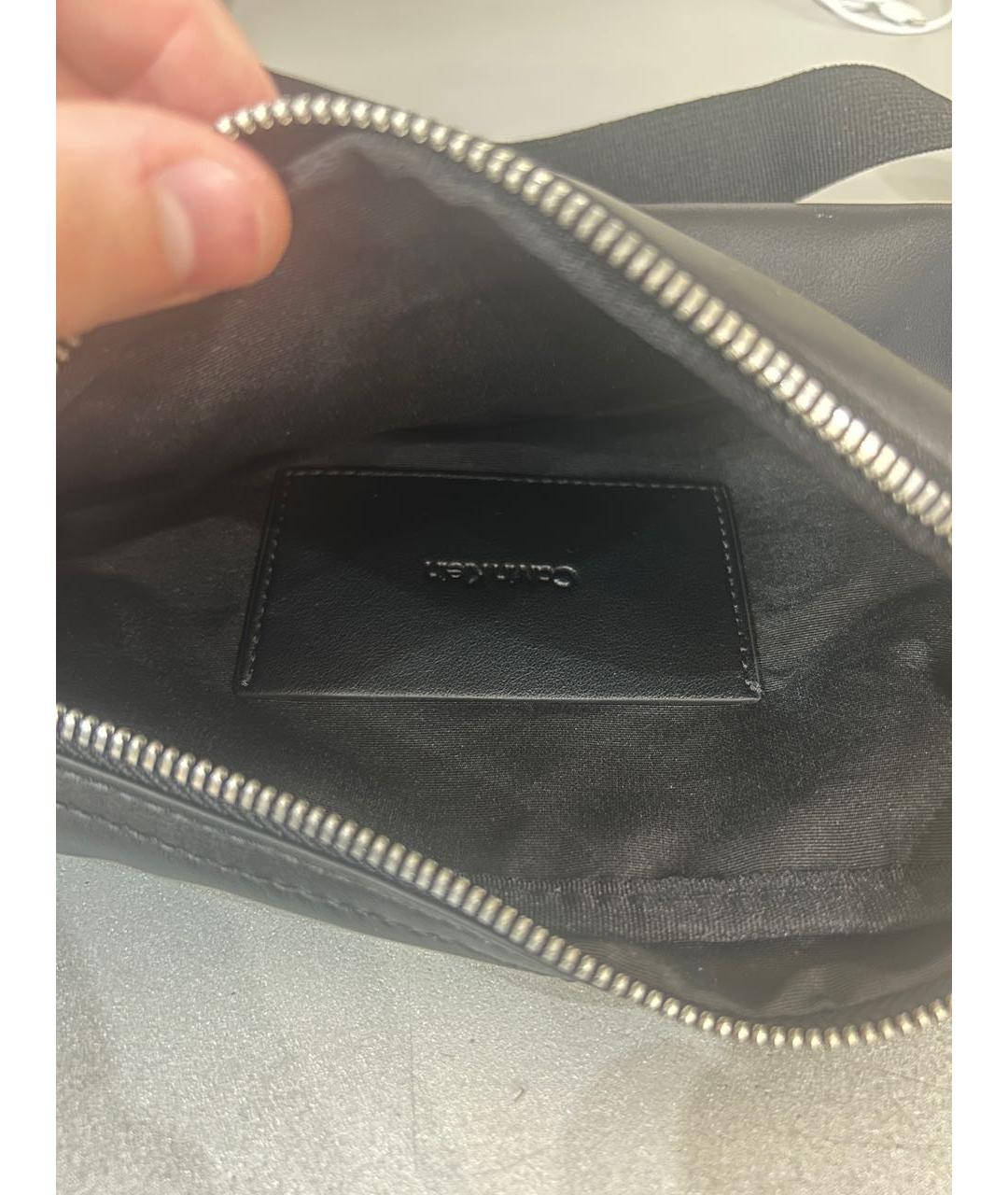 CALVIN KLEIN Черная сумка на плечо из искусственной кожи, фото 4